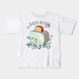 Retro inscription "Bath bomb" Kids T-Shirt